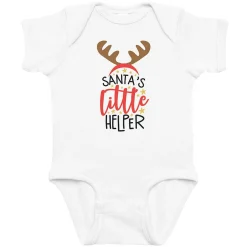 Santa's Little Helper Baby Bodysuit Romper