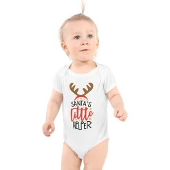 Santa's Little Helper Baby Bodysuit Romper