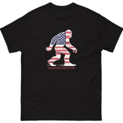 Sasquatch Outline Black Adult T-Shirt