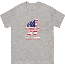 Sasquatch Outline Grey Adult T-Shirt