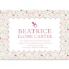 Scalloped Frame Personalized Birth Announcement