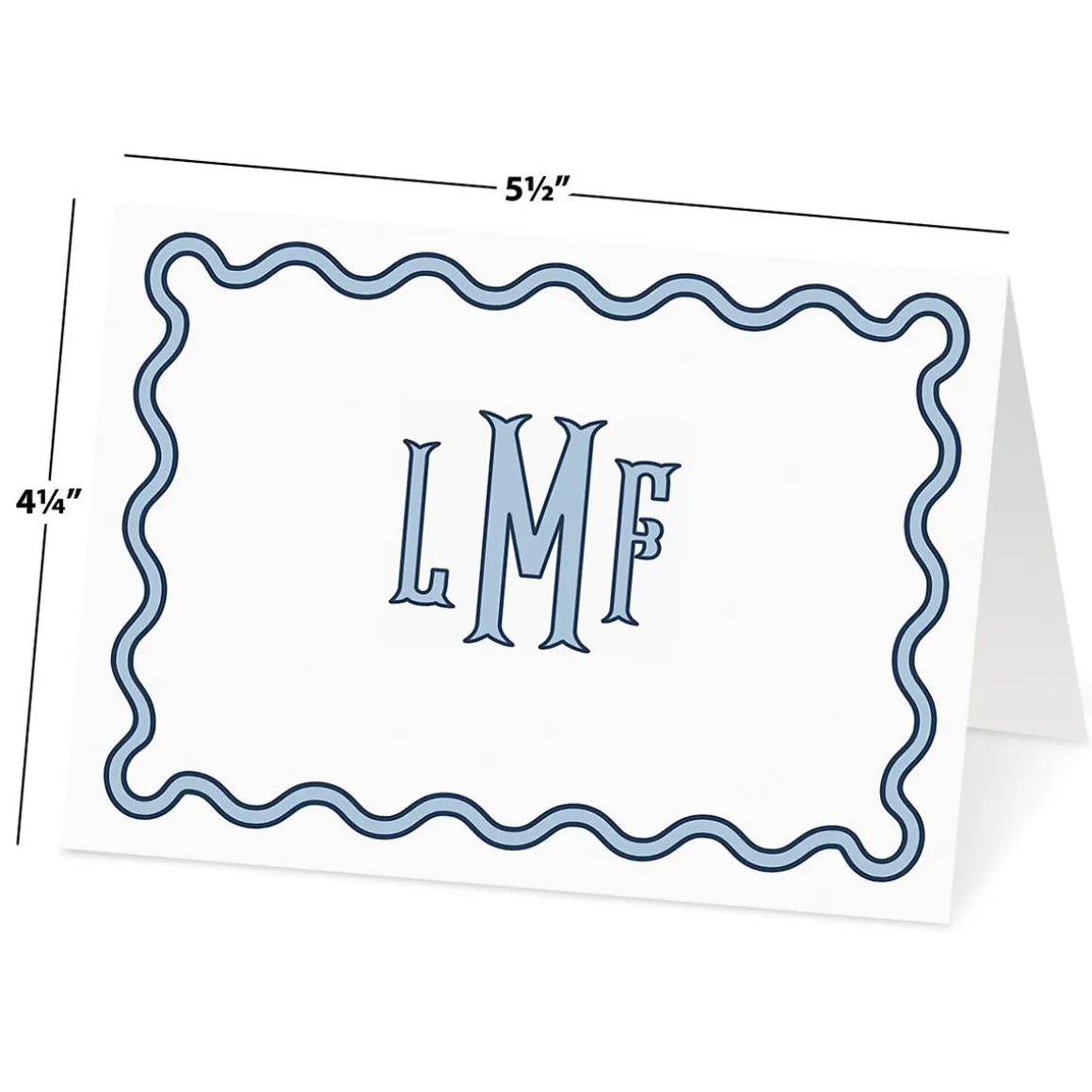 Scalloped Monogram Note Cards