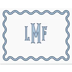 Scalloped Monogram Note Cards