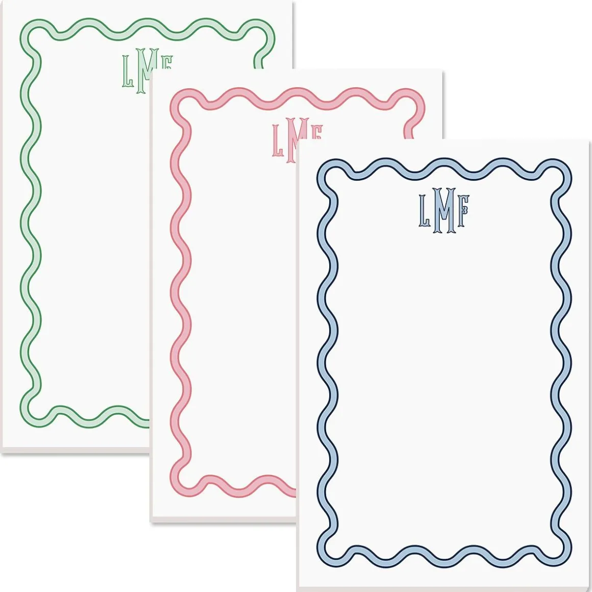 Scalloped Monogram Notepads