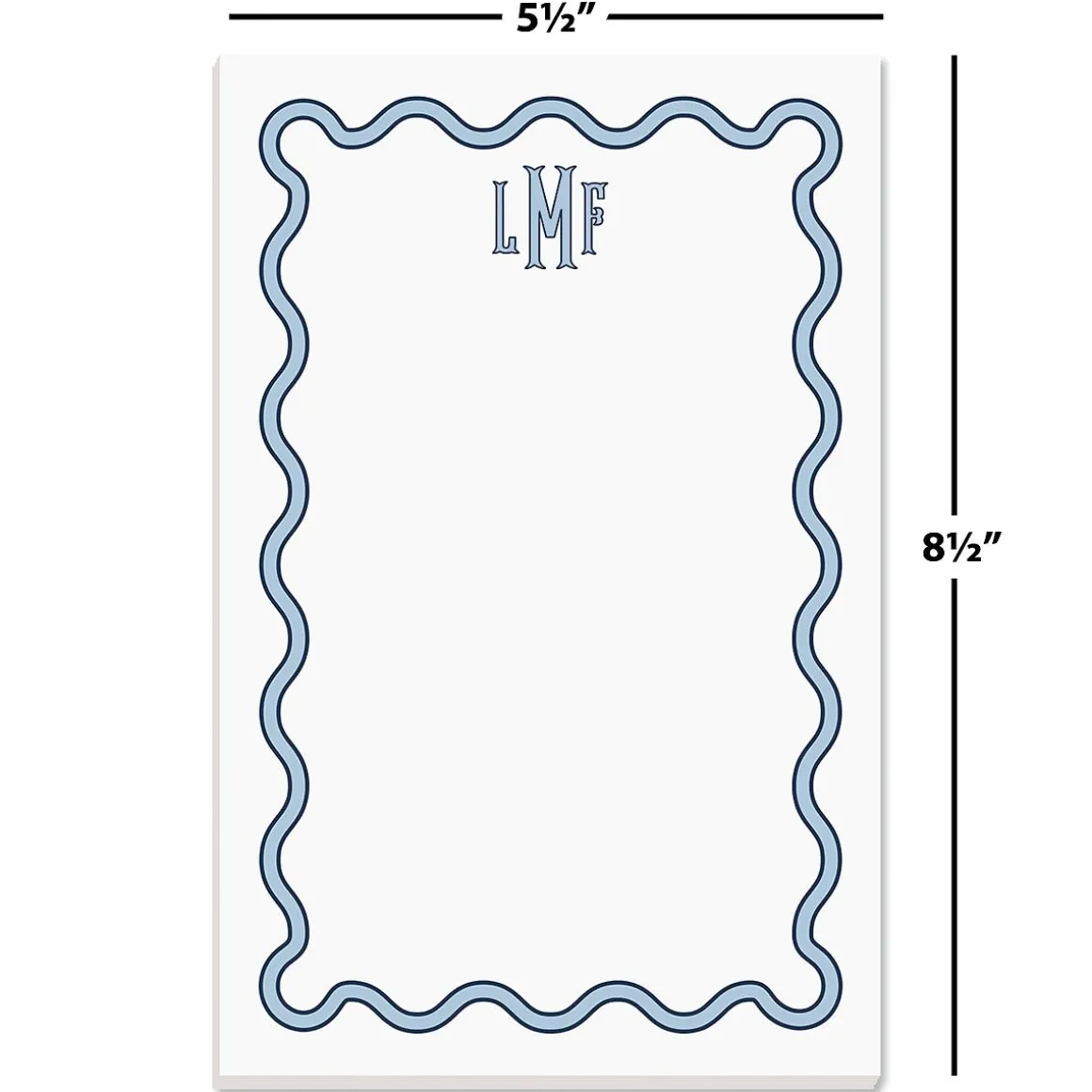 Scalloped Monogram Notepads