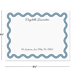 Scalloped Personalized Correspondence Cards