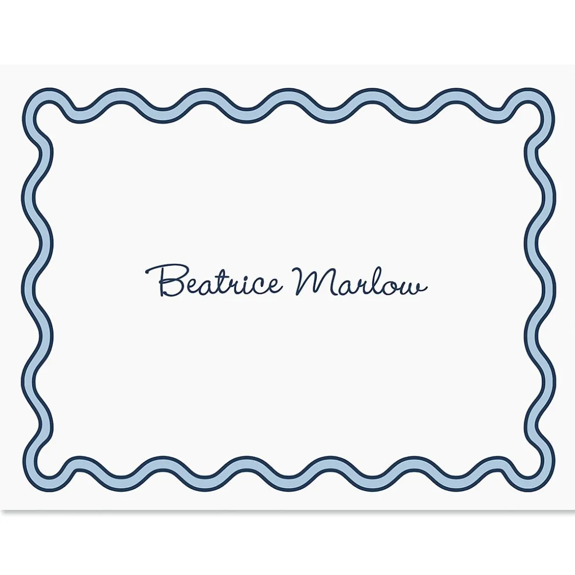 Scalloped Personalized Note Cards
