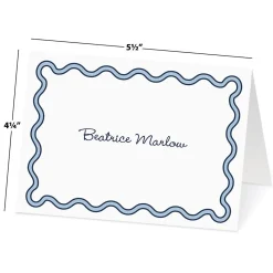 Scalloped Personalized Note Cards