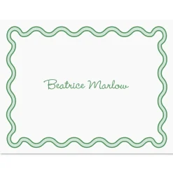 Scalloped Personalized Note Cards
