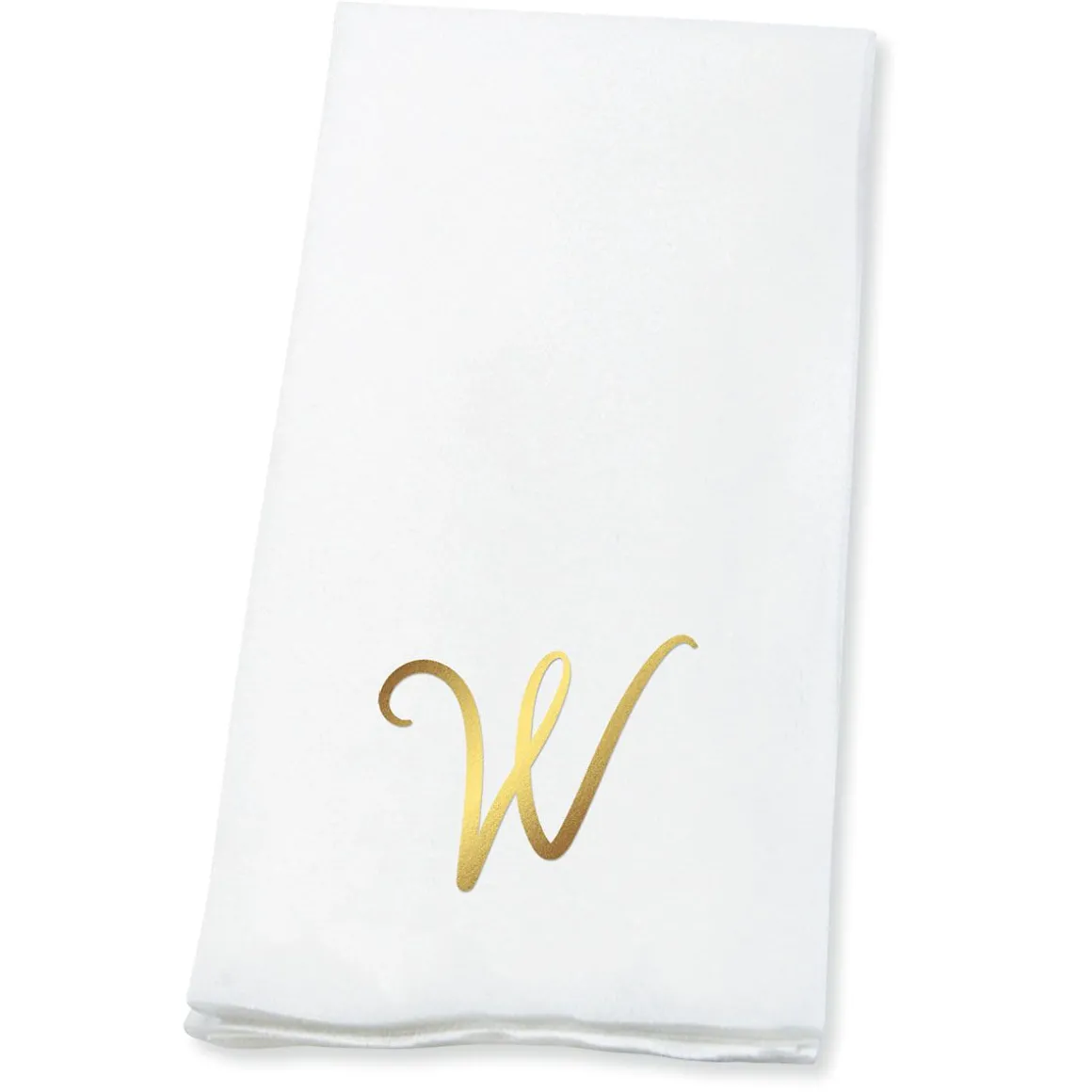 Script Initial Foil Stamped Disposable Hand Towels