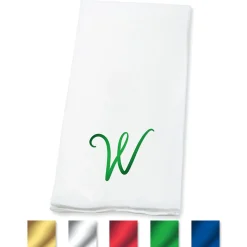 Script Initial Foil Stamped Disposable Hand Towels