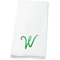 Script Initial Foil Stamped Disposable Hand Towels
