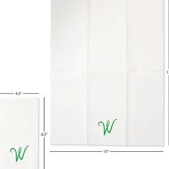 Script Initial Foil Stamped Disposable Hand Towels