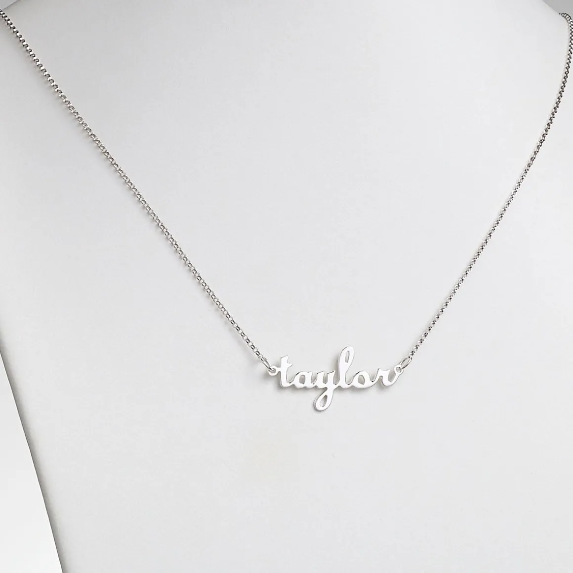 Script Lowercase Name Sterling Silver Necklace