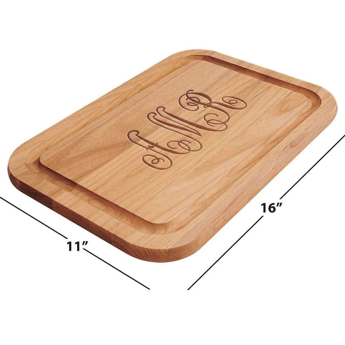 Script Monogram Personalized Wood Cutting Board