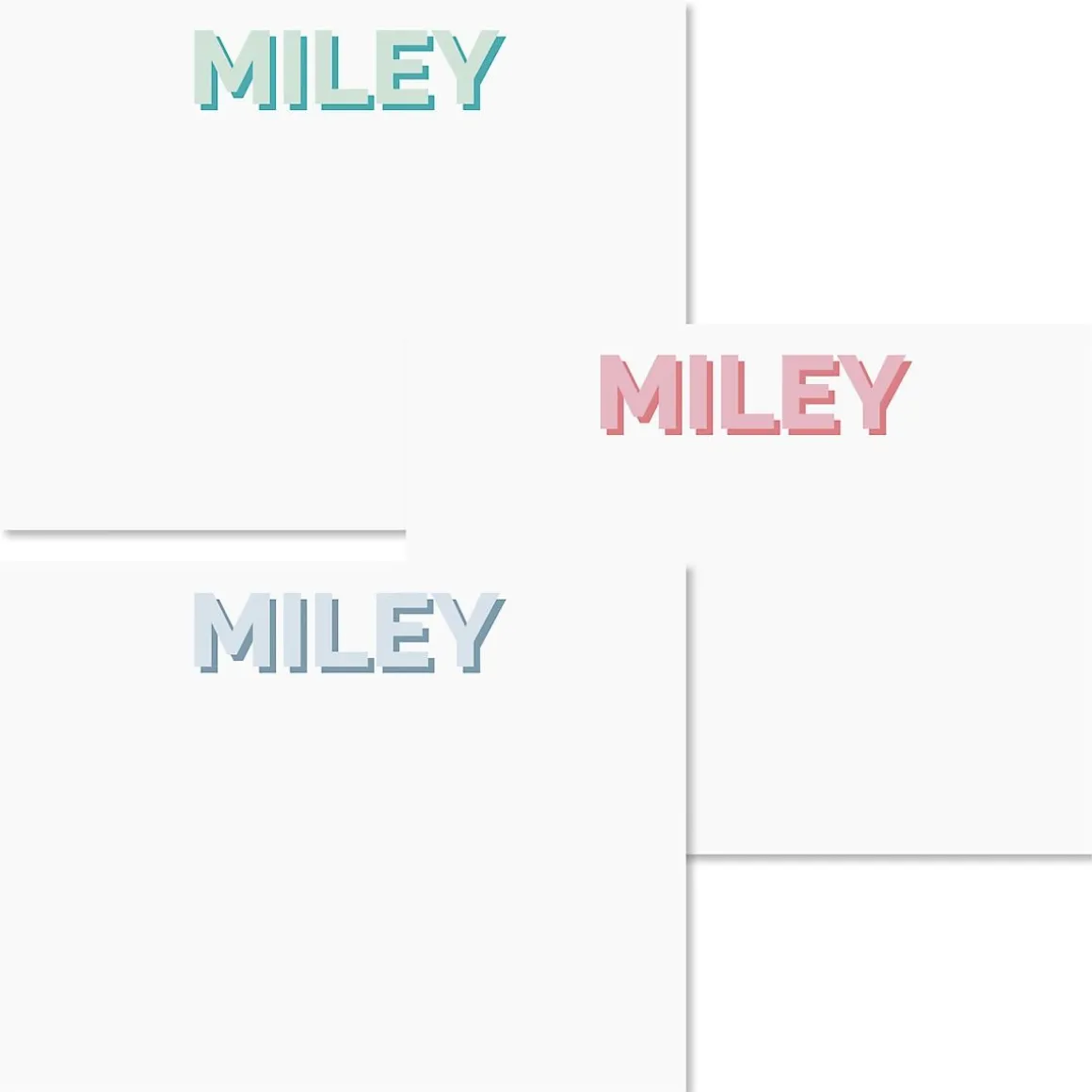 Shadow Cast Personalized Correspondence Cards