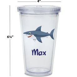 Shark Acrylic Personalized Beverage Cup