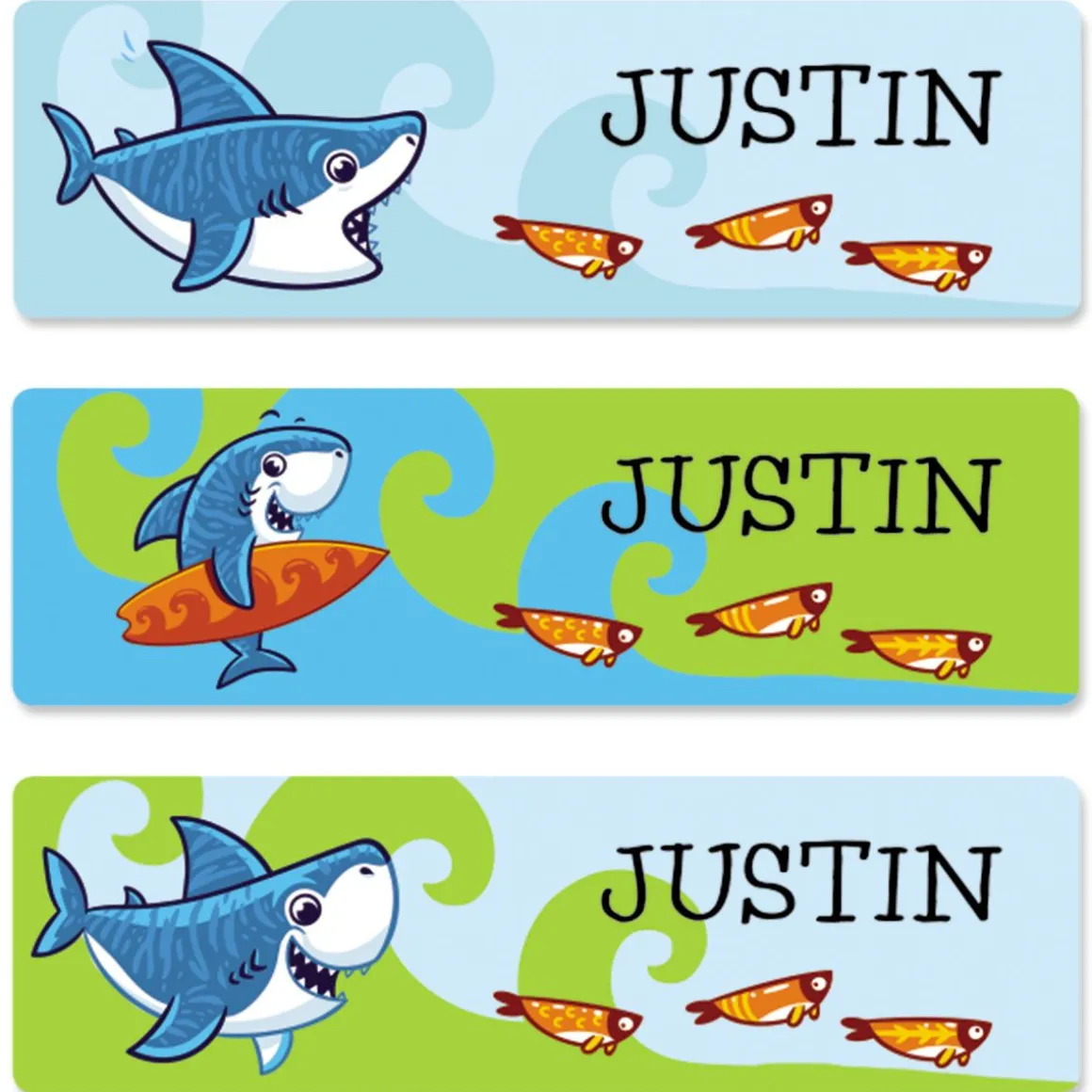 Sharks Name Personalized Stickers