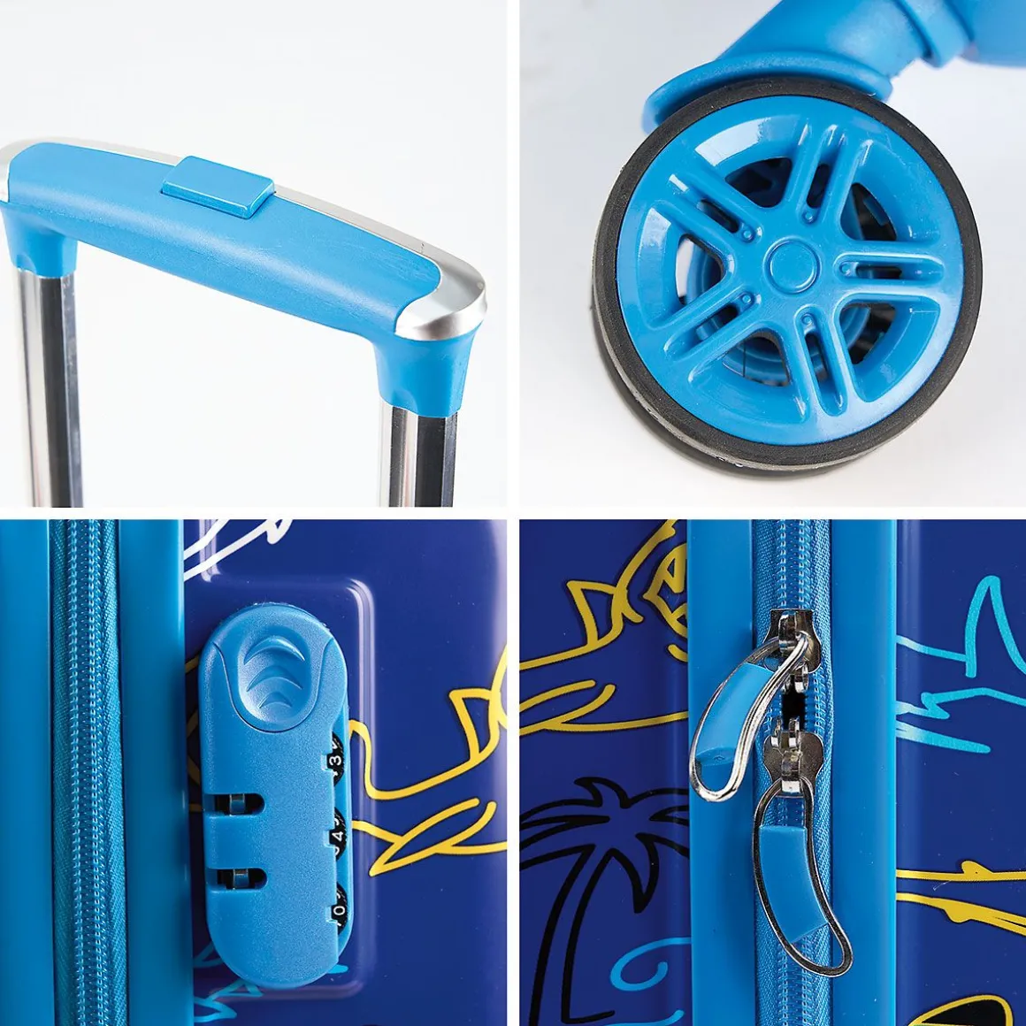 Sharks Personalized Hard Shell Rolling Luggage for Kids