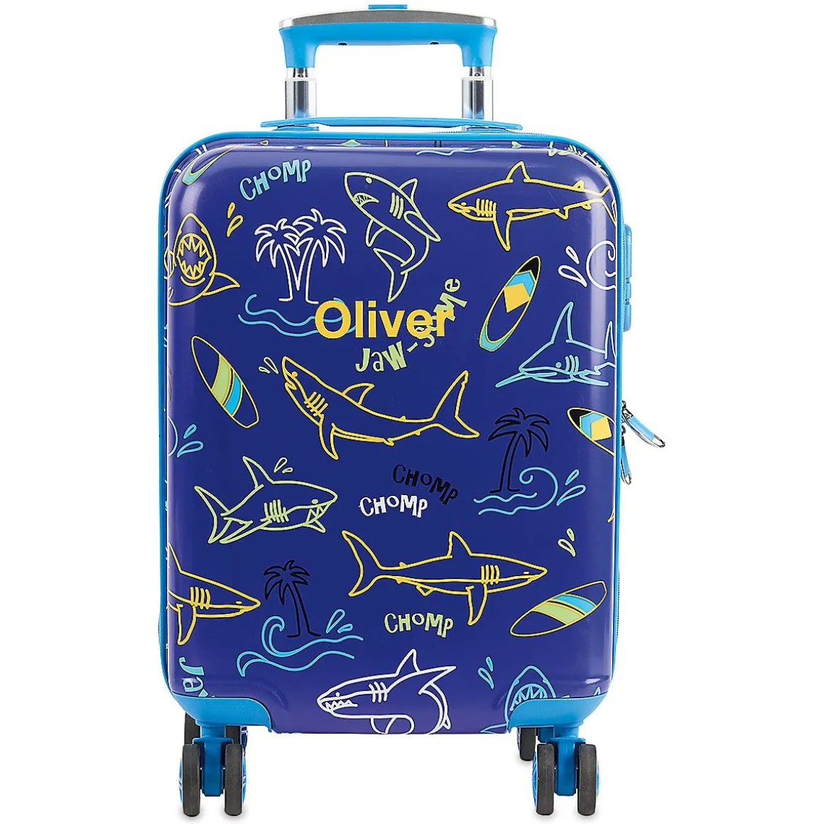 Sharks Personalized Hard Shell Rolling Luggage for Kids