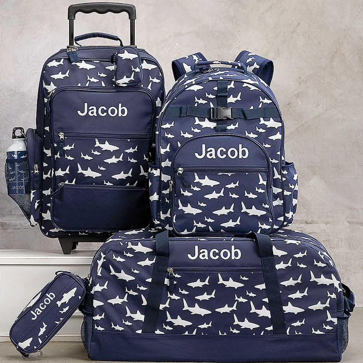 Sharks Personalized Rolling Luggage