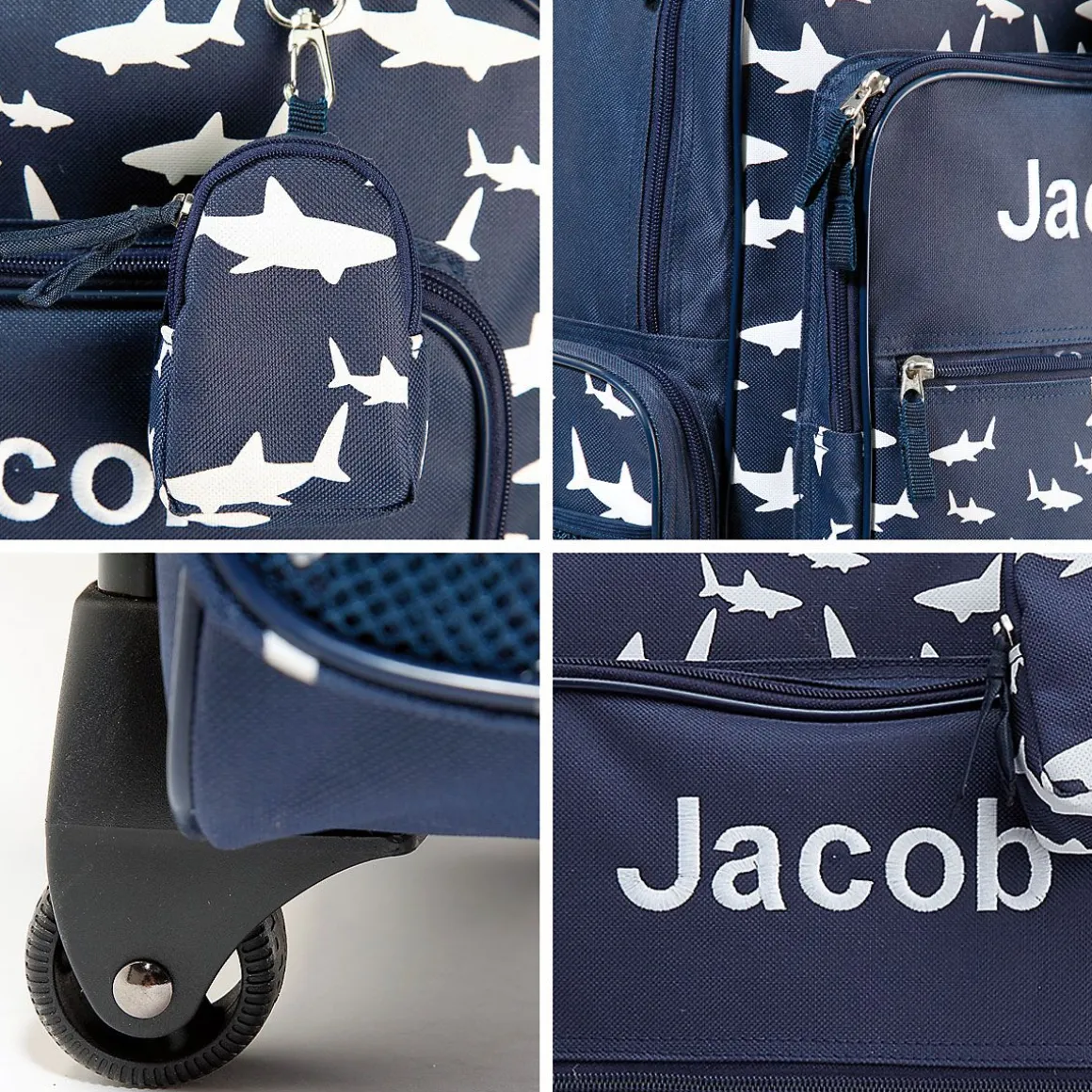 Sharks Personalized Rolling Luggage