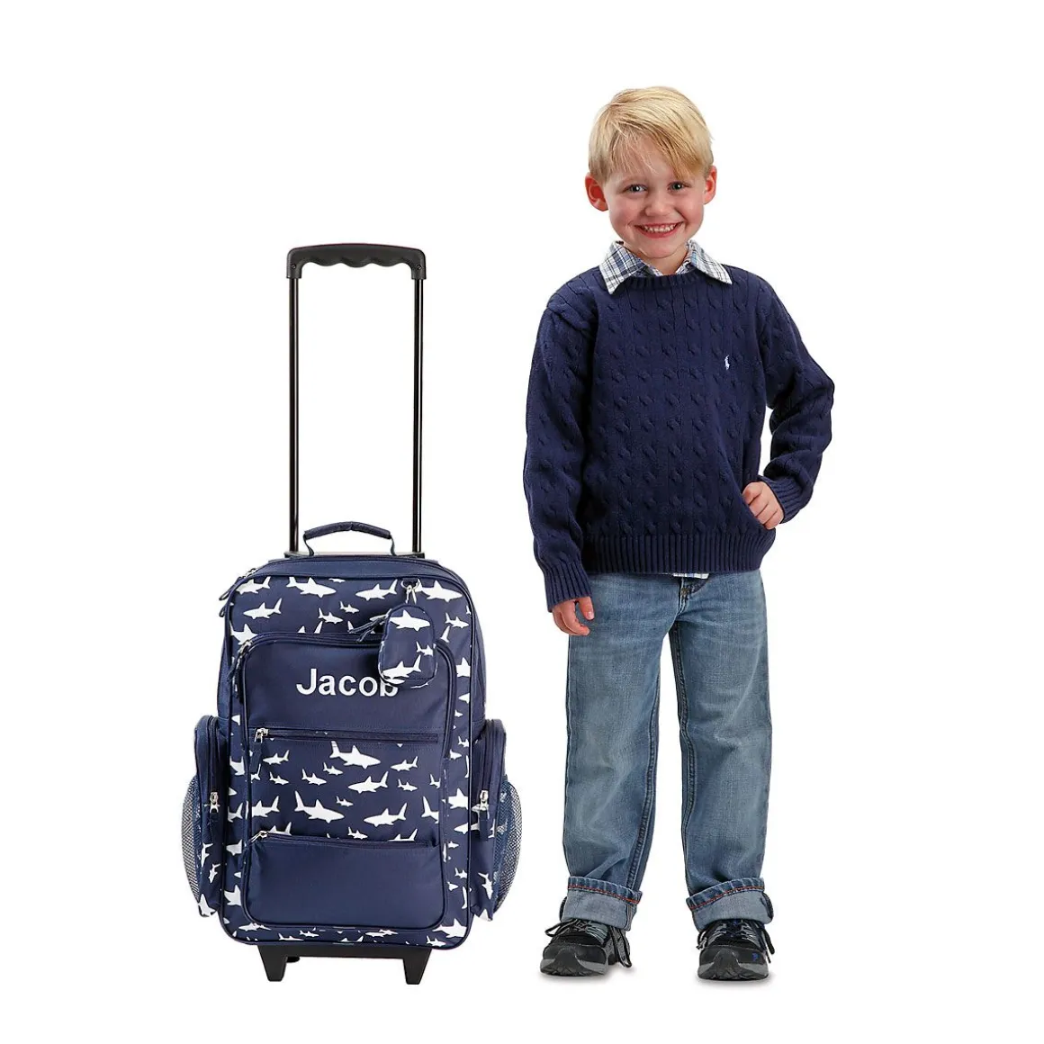 Sharks Personalized Rolling Luggage