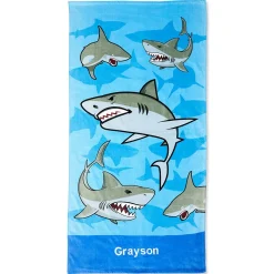 Sharks Personalized Towel