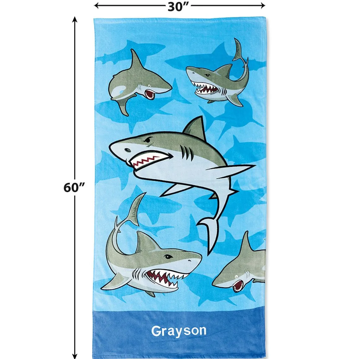 Sharks Personalized Towel