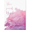 She said yes Watercolor Personalized Engagement Invitations