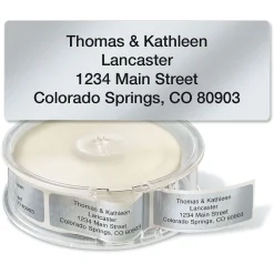 Silver Foil Standard Rolled Address Labels