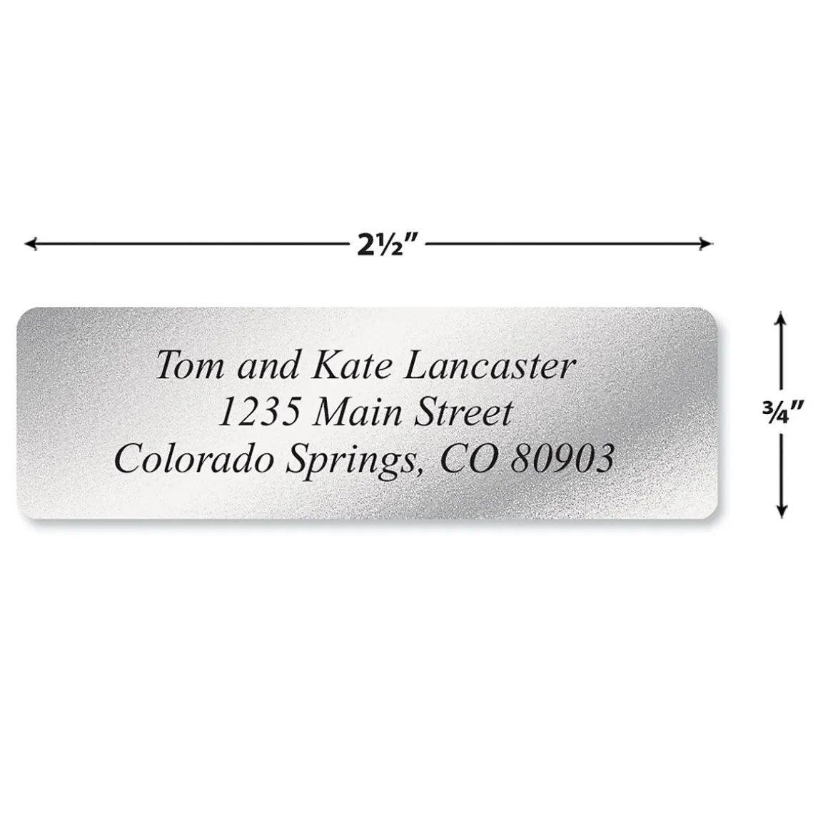 Silver Foil Standard Rolled Address Labels