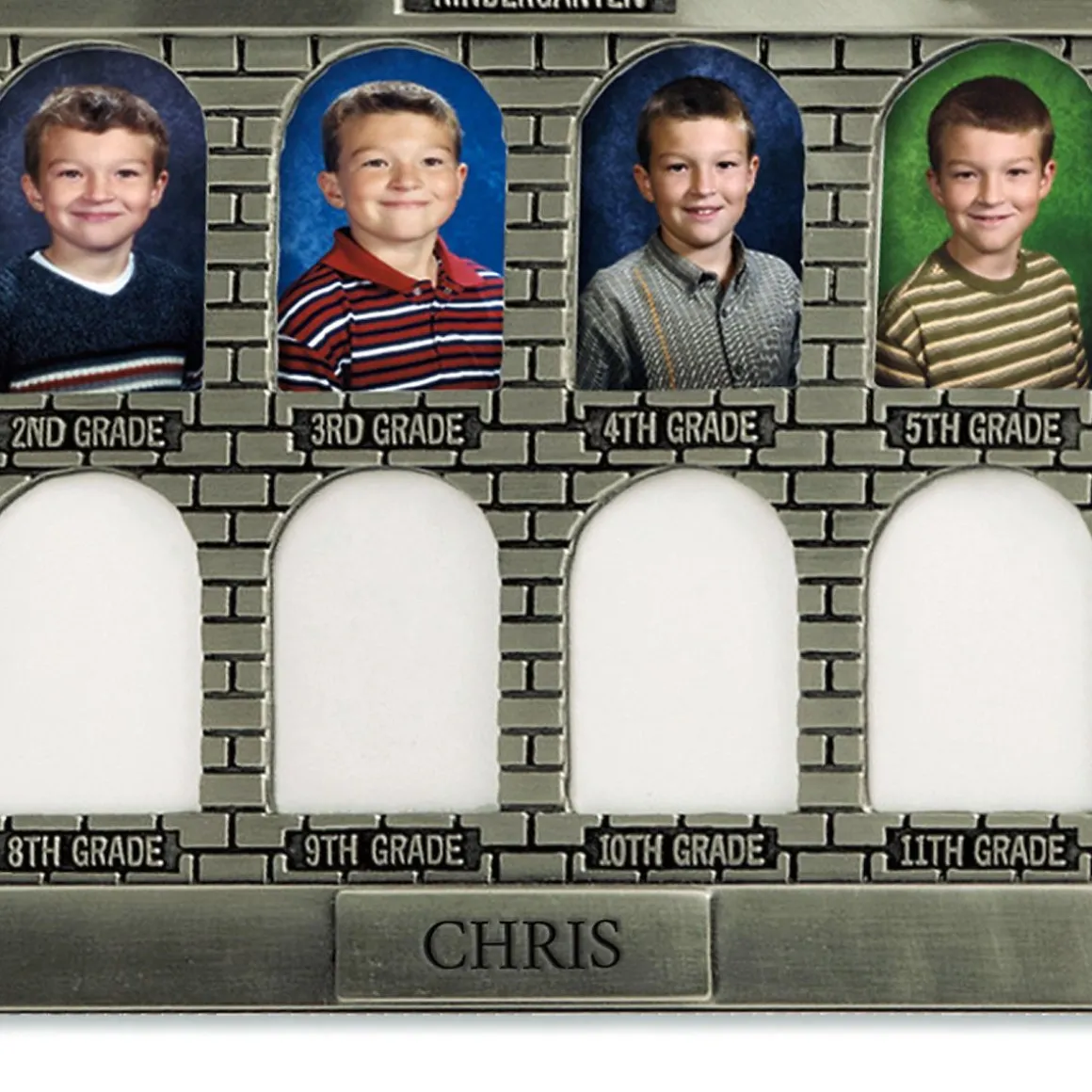 Silver Tone Personalized Schoolhouse Frame