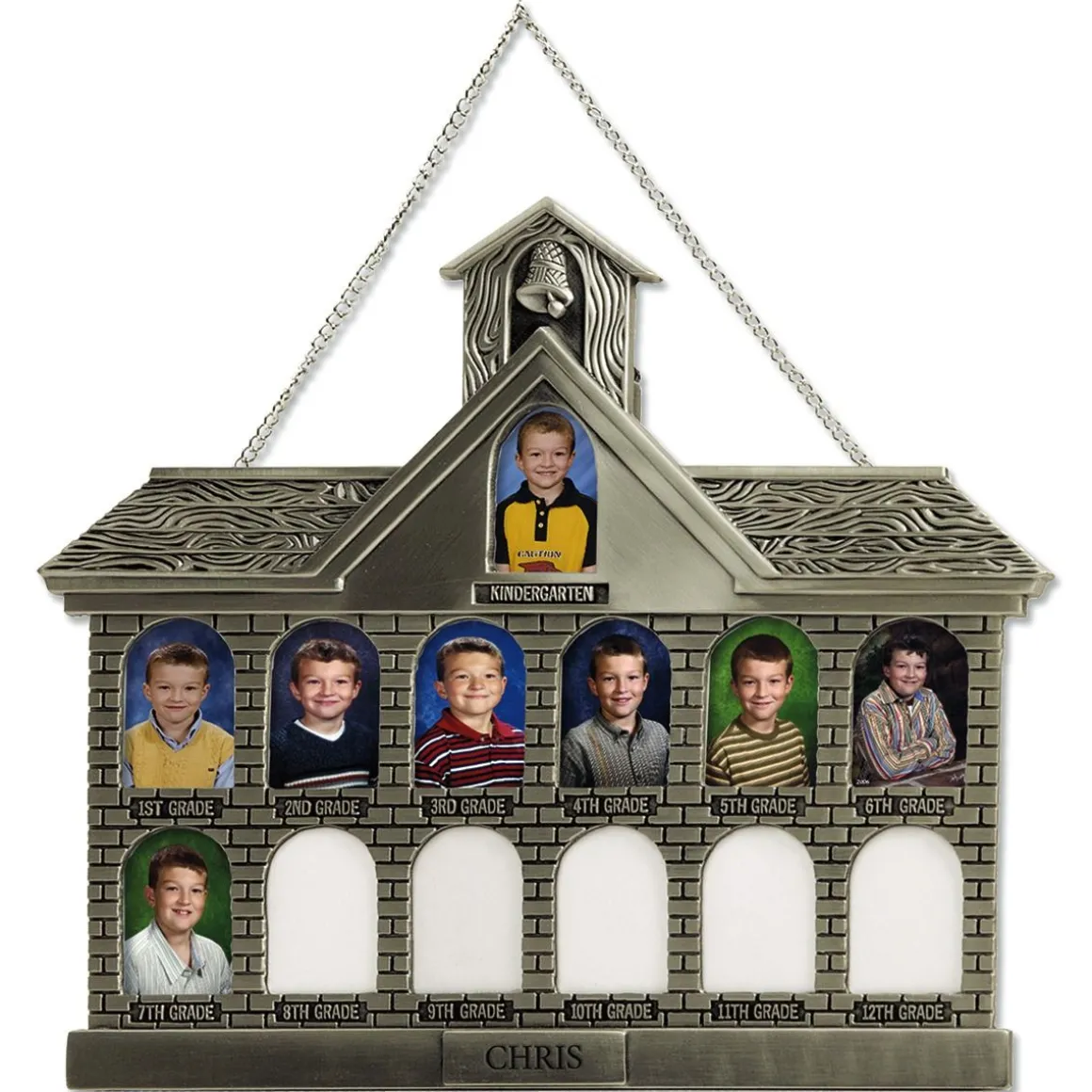 Silver Tone Personalized Schoolhouse Frame