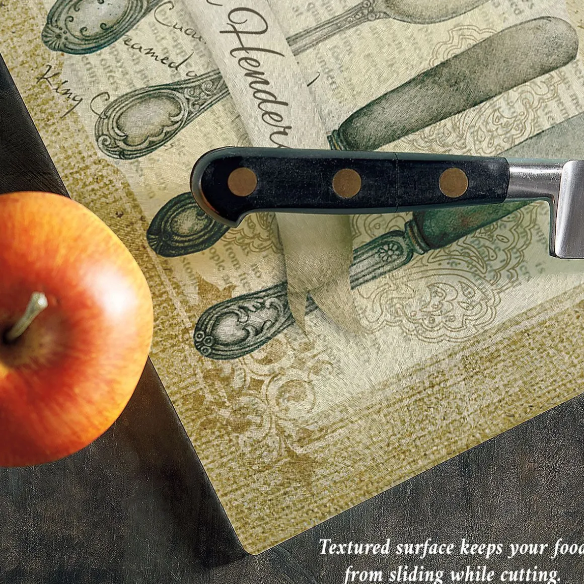 Silverware Personalized Glass Cutting Board