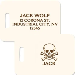 Skull & Crossbones Personalized Luggage Tag