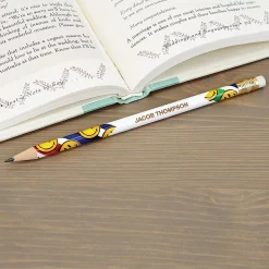 #2 Smiley Faces Personalized Hardwood Pencils