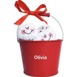 Snowball Fight Personalized Bucket