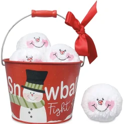 Snowball Fight Personalized Bucket