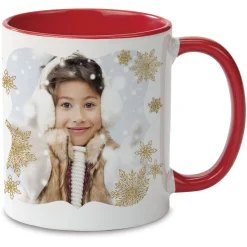 Snowflake Ceramic Photo Mug