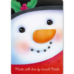Snowman Personalized Glass Cutting Board