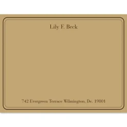 Solid Personalized Correspondence Cards