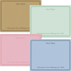 Solid Personalized Correspondence Cards