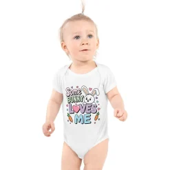 Some Bunny Loves Me Baby Bodysuit Romper