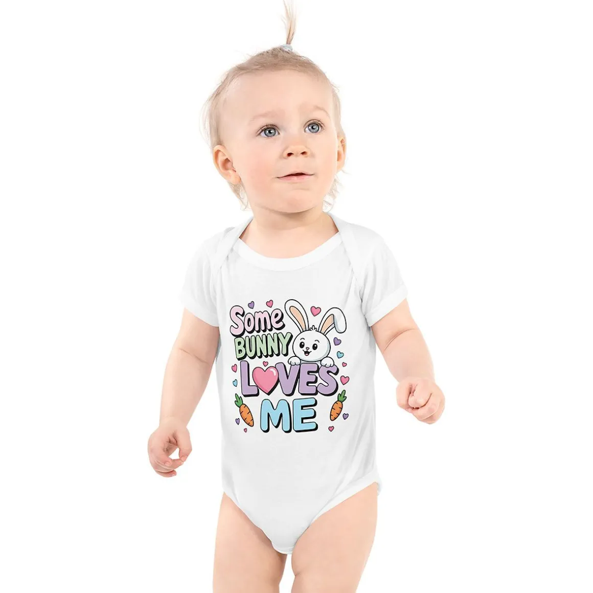 Some Bunny Loves Me Baby Bodysuit Romper