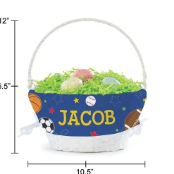 Sports Easter Basket with Personalized Liner