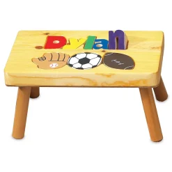 Sports Name Personalized Puzzle Footstool