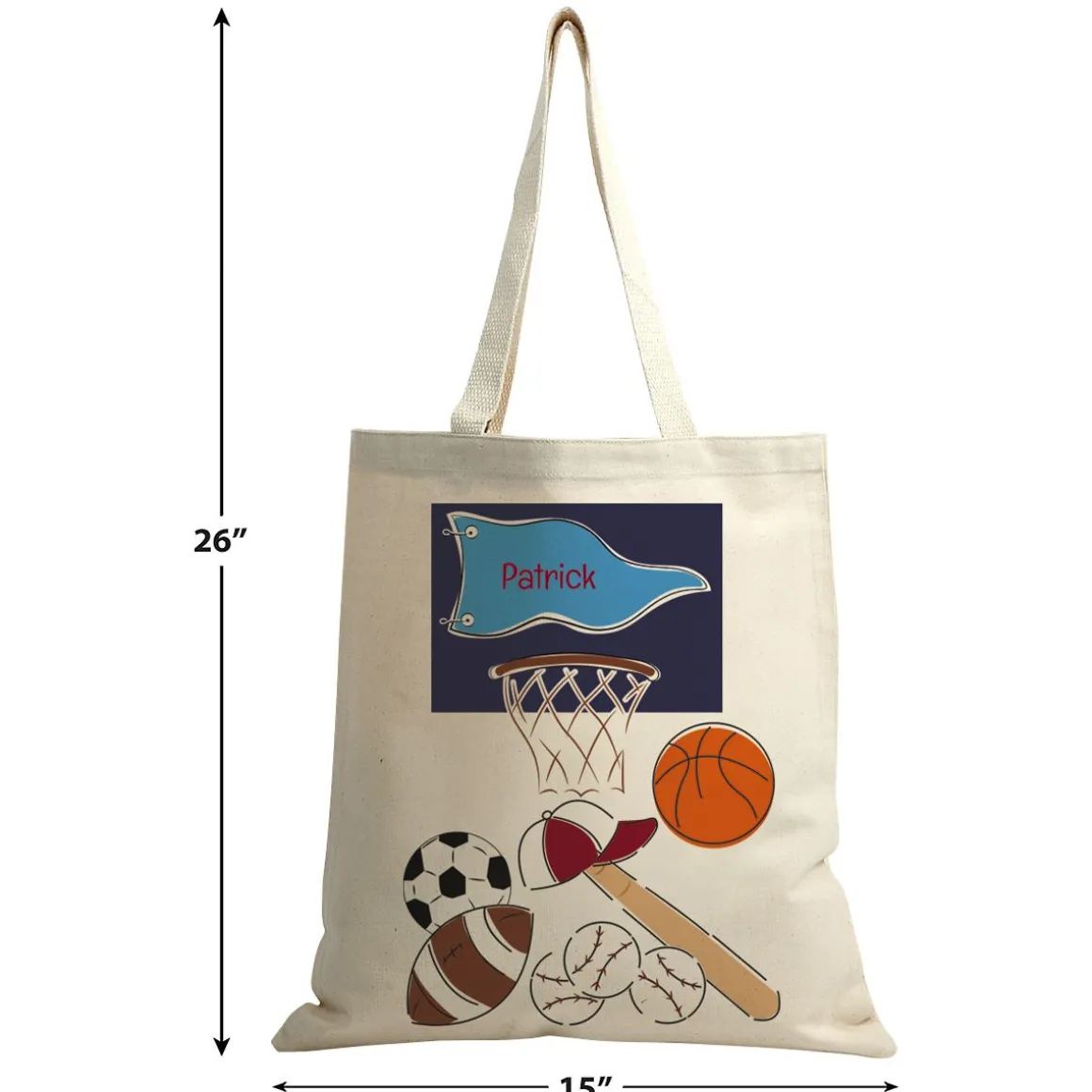 Sports Personalized Canvas Tote