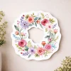 Spring Florals Wreath Plaque