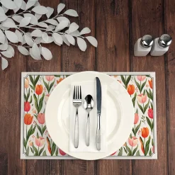 Spring Tulip Paper Personalized Placemat Pad